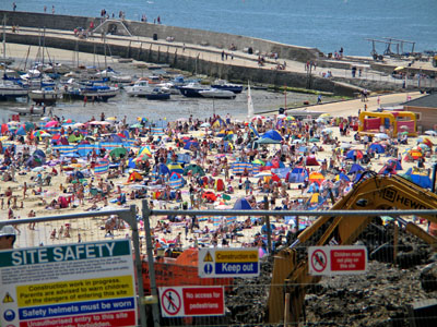 Summer beach Lyme Regis